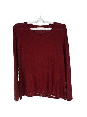Pink Republic Womens XL Cranberry Red Knit Sweater Long Sleeve Lightweight